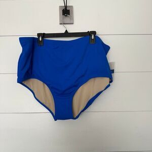 Swimsuits for All Women’s 28 Royal Blue Swim Bikini Bottom Plus Size New